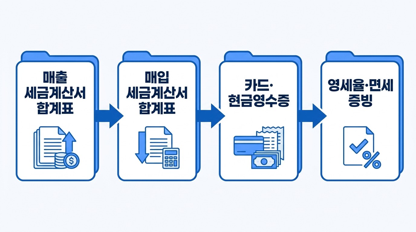 매출·매입 세금계산서 합계표를 모은다